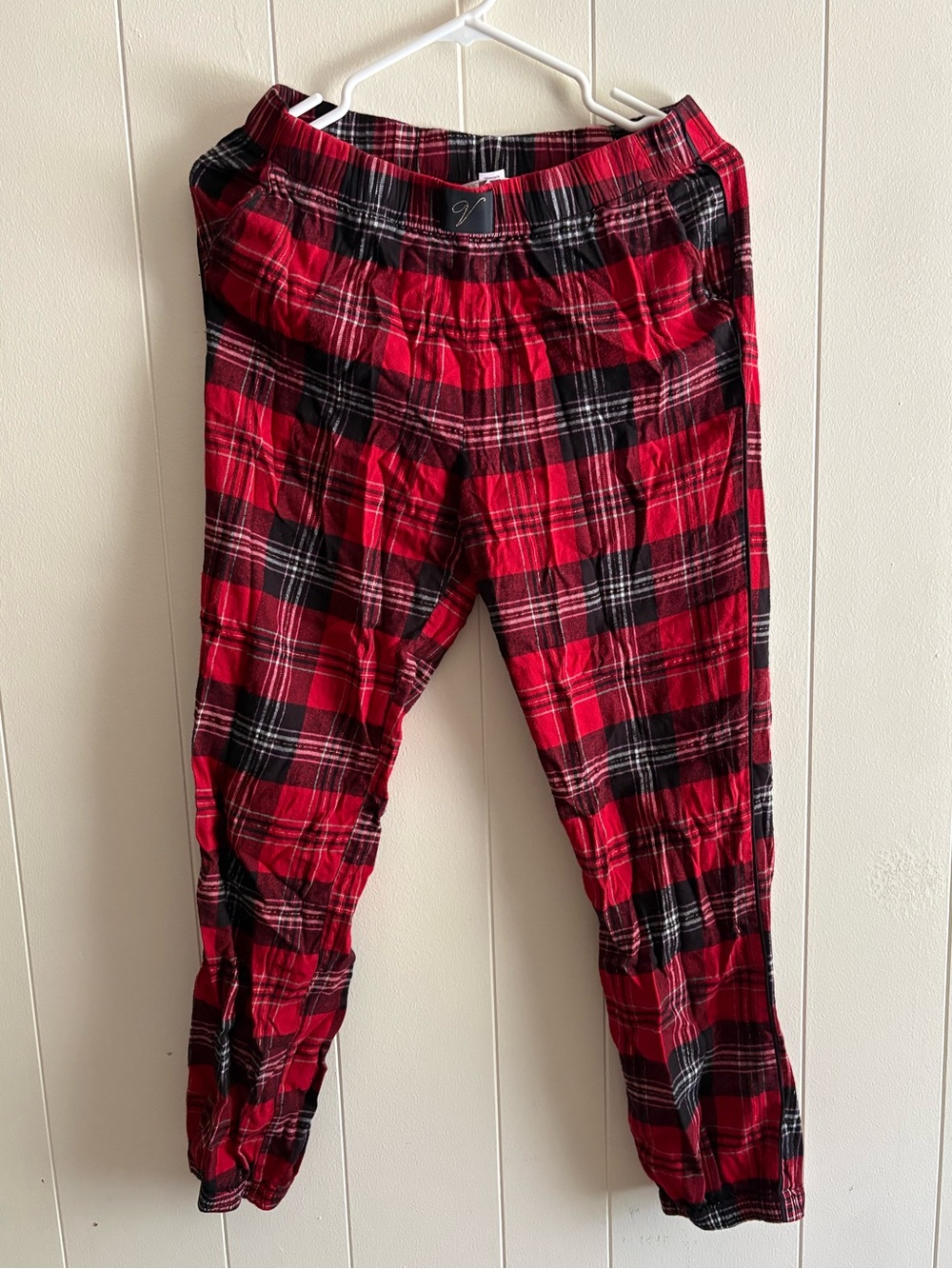 Victoria's Secret Red And Black Plaid Lounge Pants
